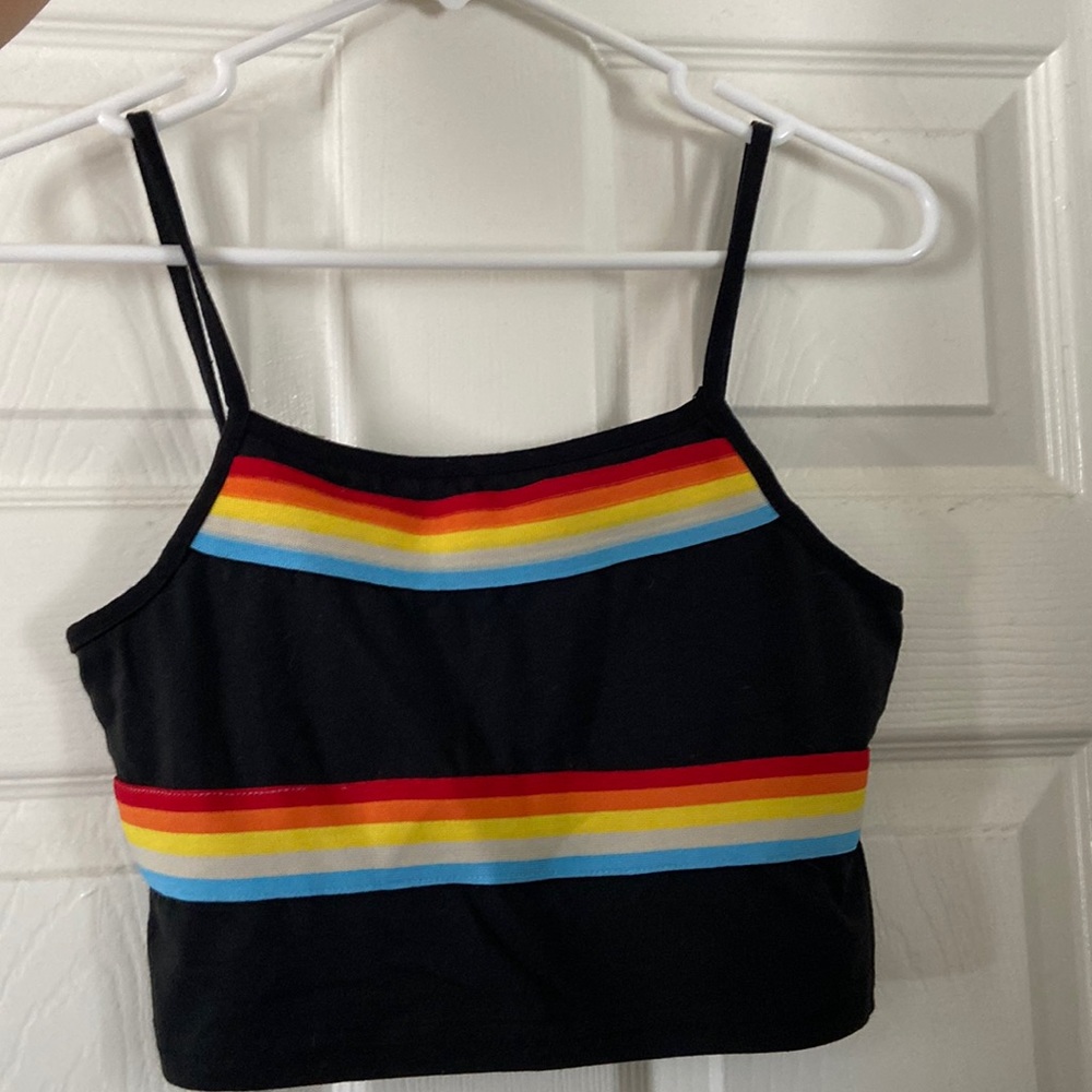 Handmade Pride Ribbon Crop Top/Bra Top Size L